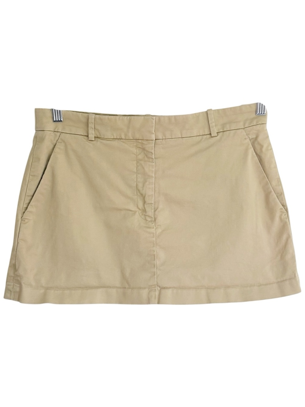 ABERCROMBIE & FITCH Khaki Tan Mini Skort Cotton Stretch Preppy Medium